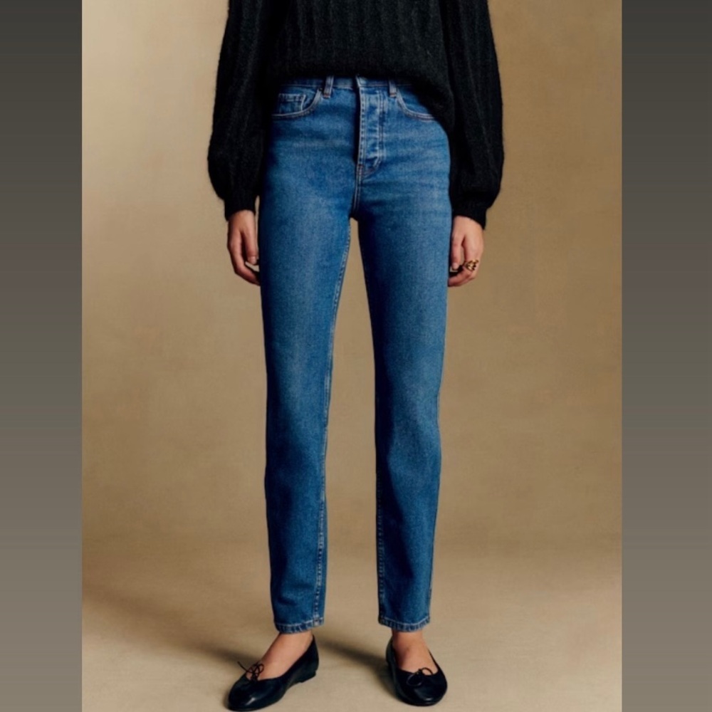 NWT $125 Sezane Brut Sexy ankle length straight jeans size 29